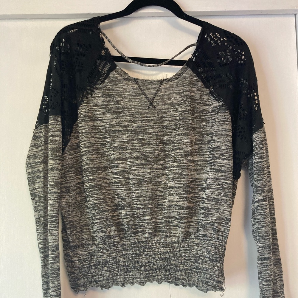 Free People Cropped Long Sleeve Top